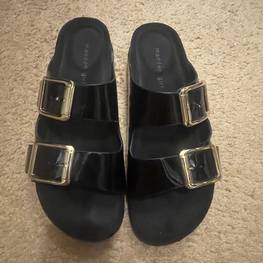 Madden girl Women’s  Black Slide Sandals